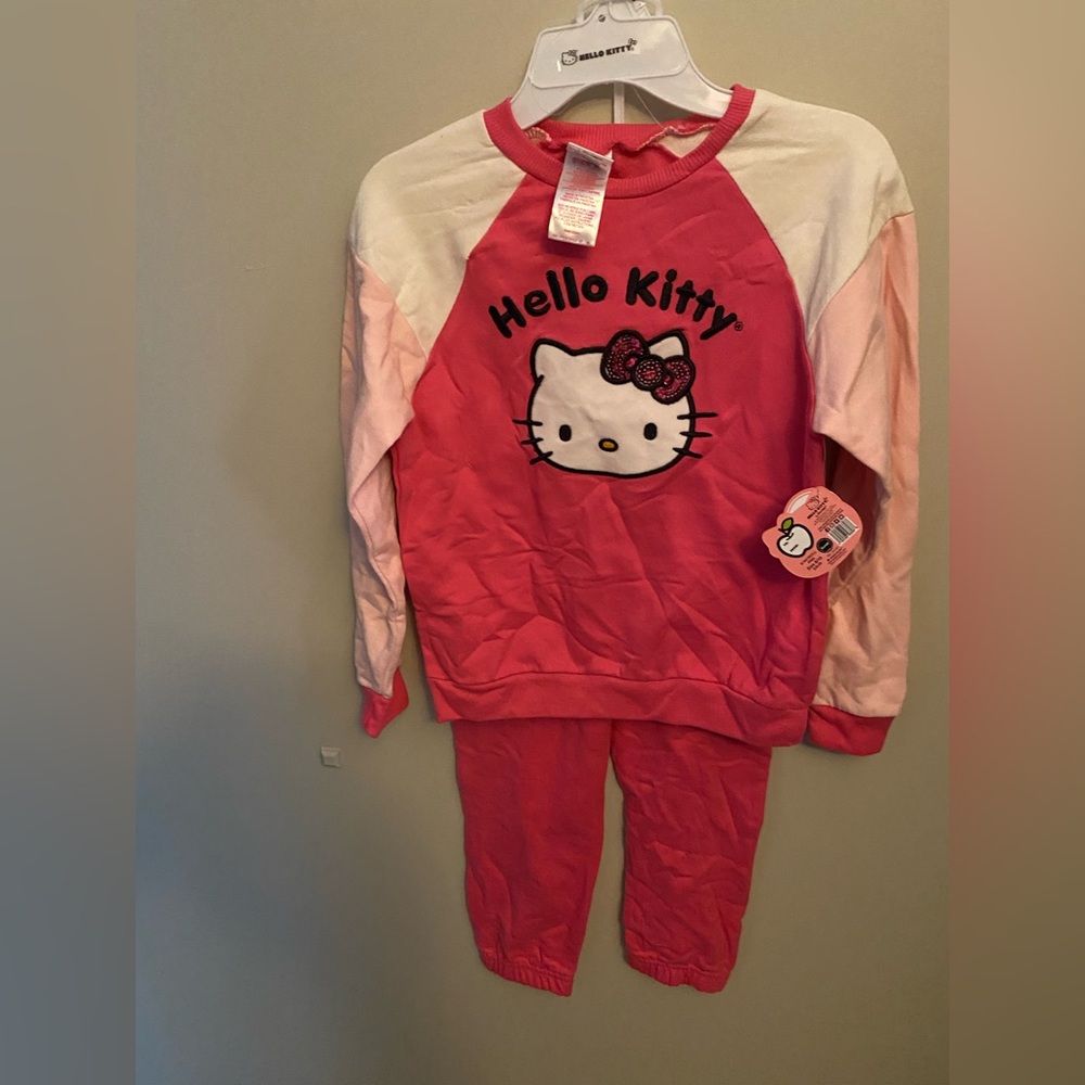 Hello Kitty Pink and Light Pink Girls Sets 8-10 NWT